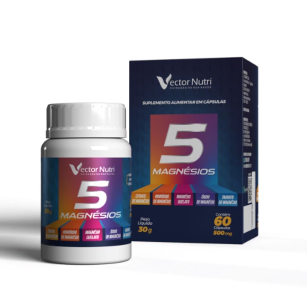 5 Magnesios 60 Capsulas - Vector Nutri