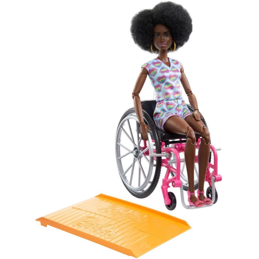 Barbie Fashion Boneca Cadeira De Rodas Rosa