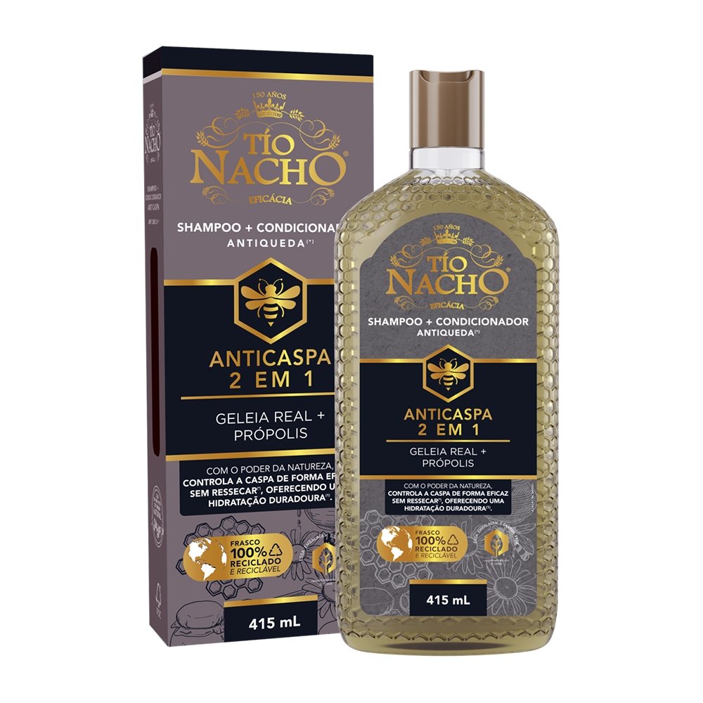 Shampoo Tio Nacho Anticaspa 2 Em 1 415ml