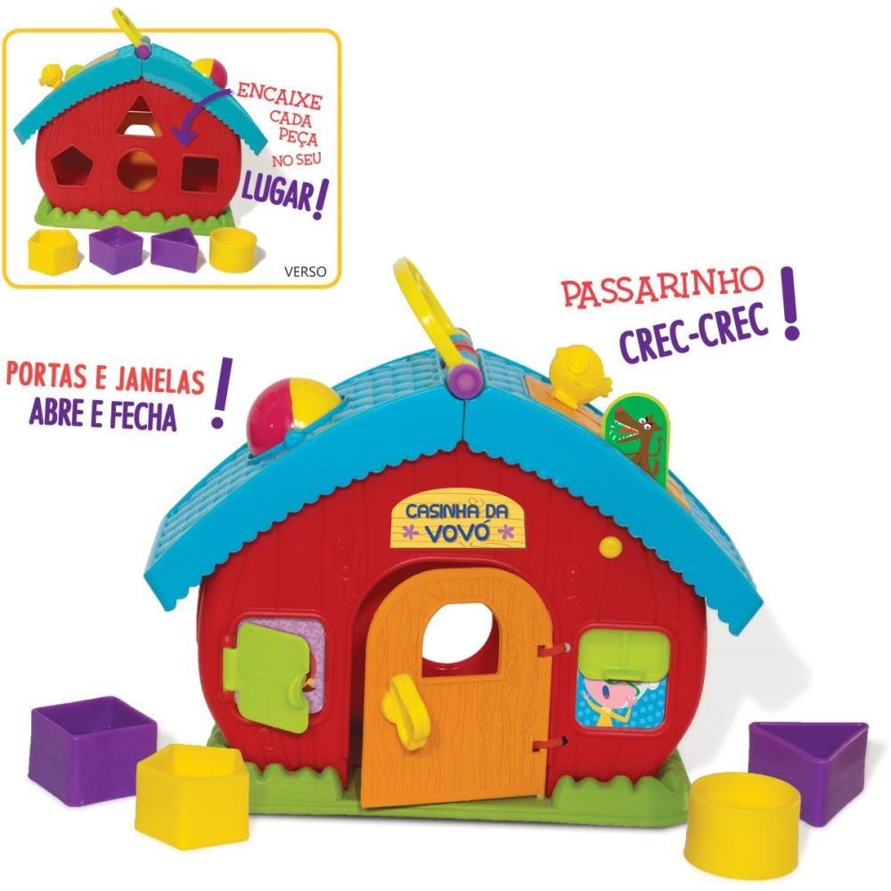 Brinquedo Educativo Casinha Da Vovo Encaixe Formas