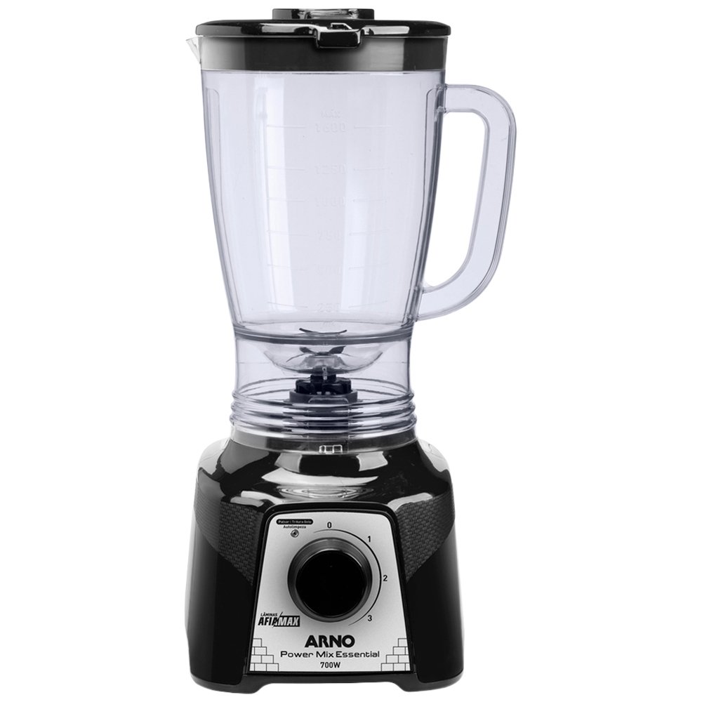 Liquidificador Arno LQ19 San Cristal 3 Velocidades + Pulsar 700W - Power Mix Essential, 2,4 Litros, Preto, 220V