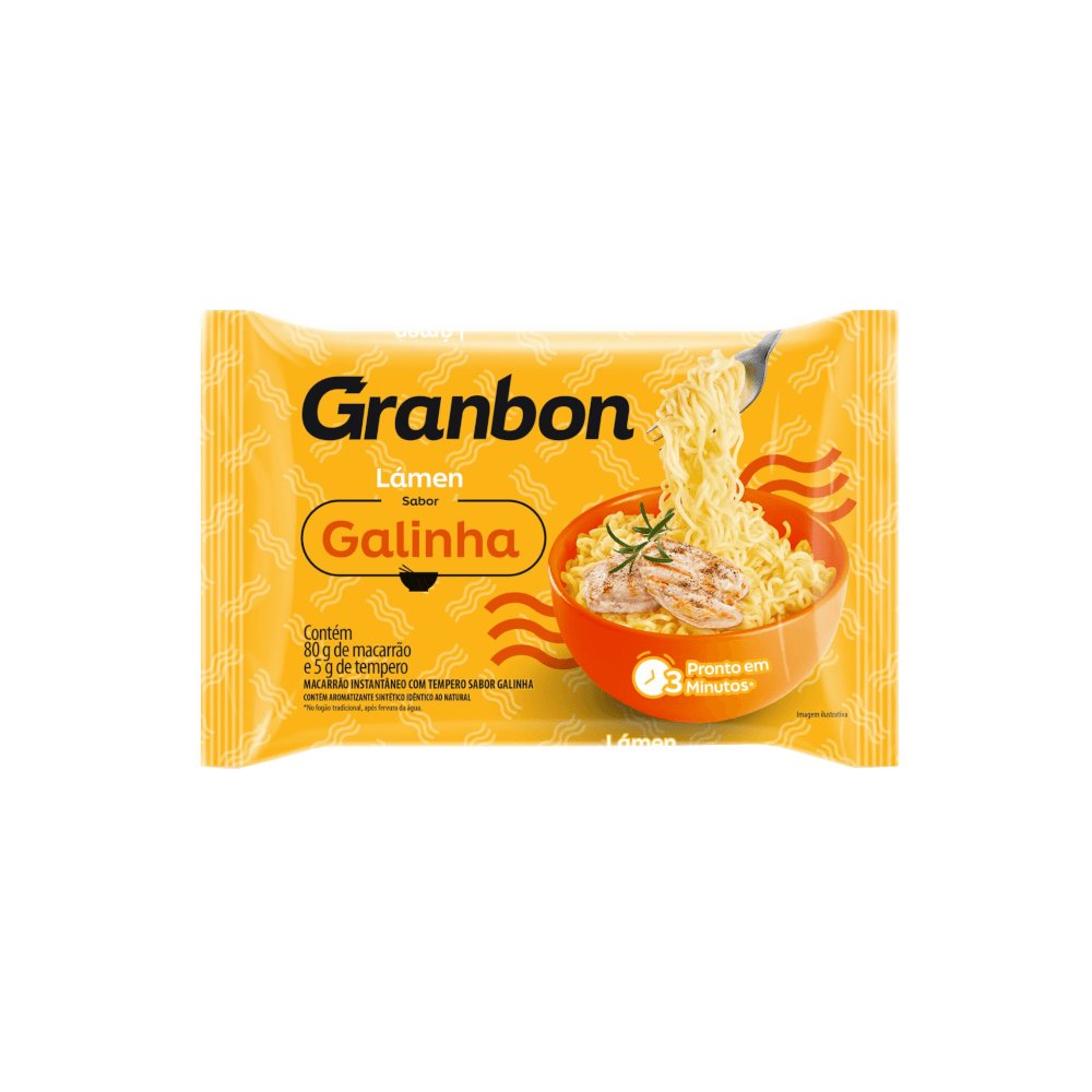 Macarrão Instantâneo Granbon Lámen Galinha Pacote 85G