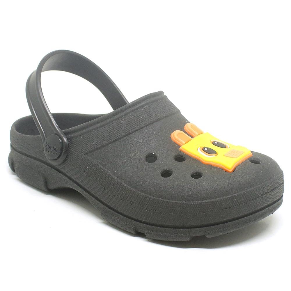 Babuche Infantil Kinder Chip 230021 Preto/Preto - Grade Com 12 Pares
