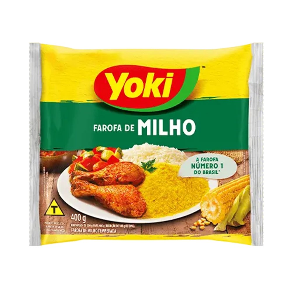 Farofa de Milho Yoki 400g - Embalagem com 12 Unidades | Martins Atacado