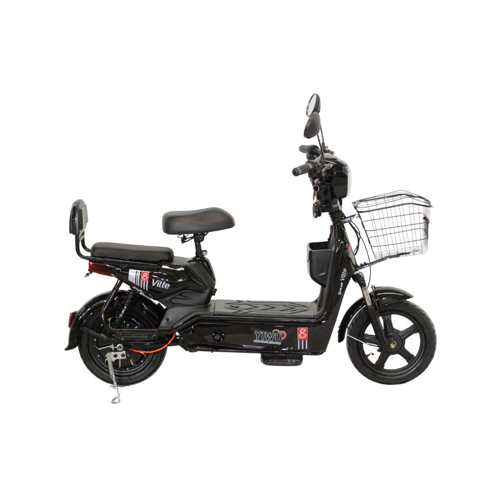 Bicicleta Elétrica Yiwu Vitte Plus 800W 32km/H - Capacidade 120Kg, Preta, Bivolt