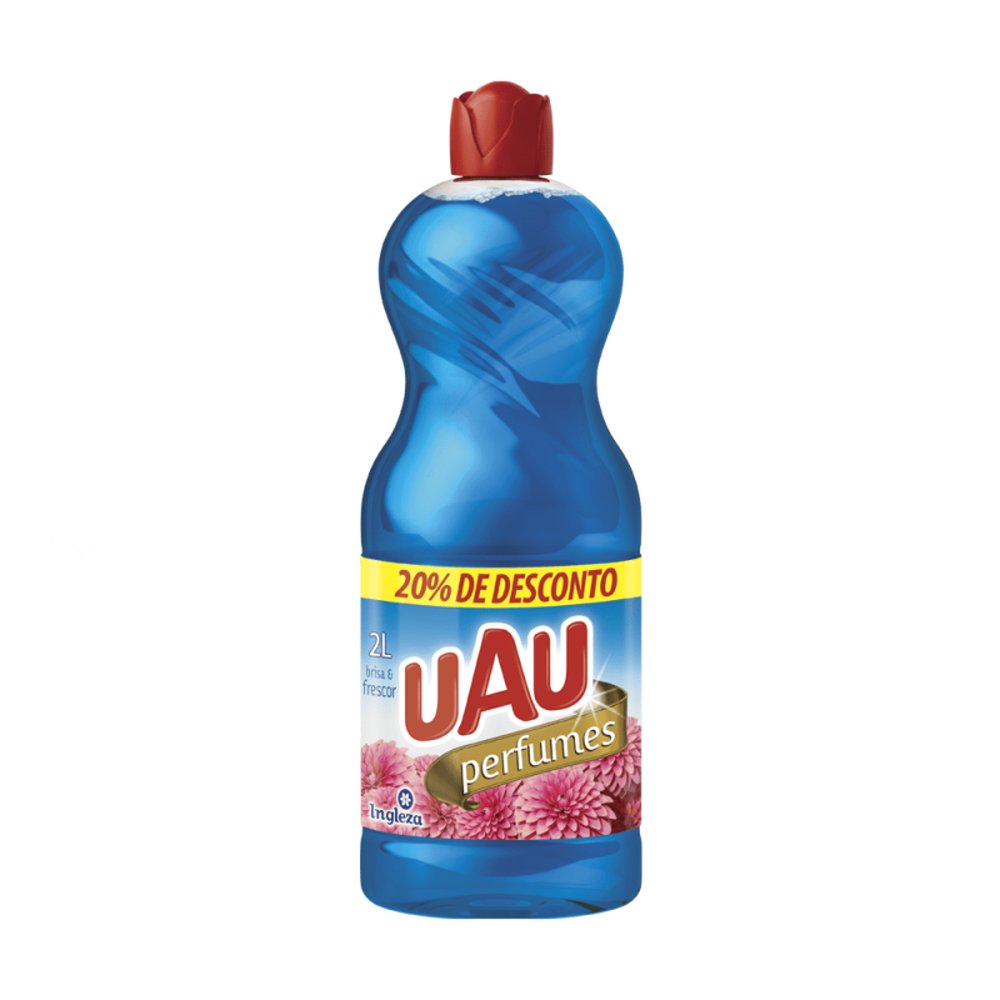 Limpador Uau Perfumes Brisa Frescor Azul Promocional 2 Litros - Embalagem 6X2 Lt