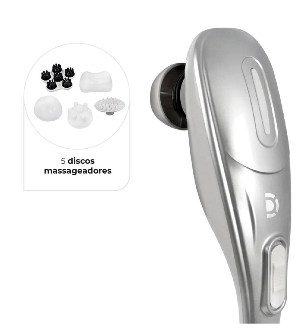 Massageador Eletrico Portatil Profisional Corporal Hammer 5 Discos Dellamed 110V