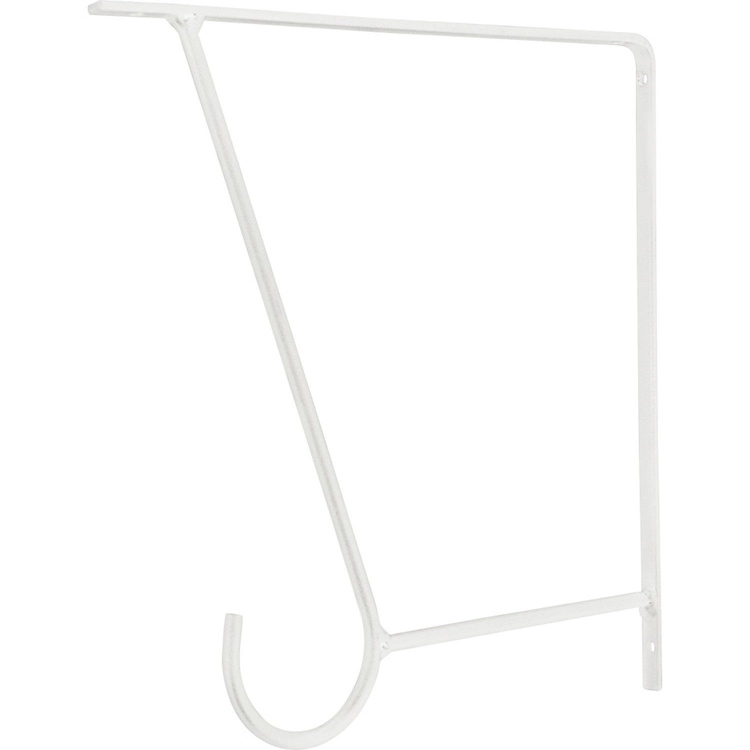 Suporte Em Arame Com Gancho Para Prateleira 20Cm Branco