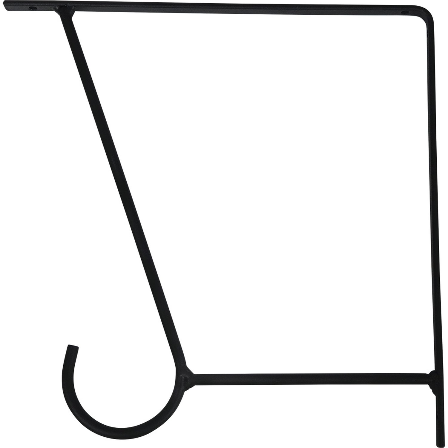 Suporte Em Arame Com Gancho Para Prateleira 20Cm Preto