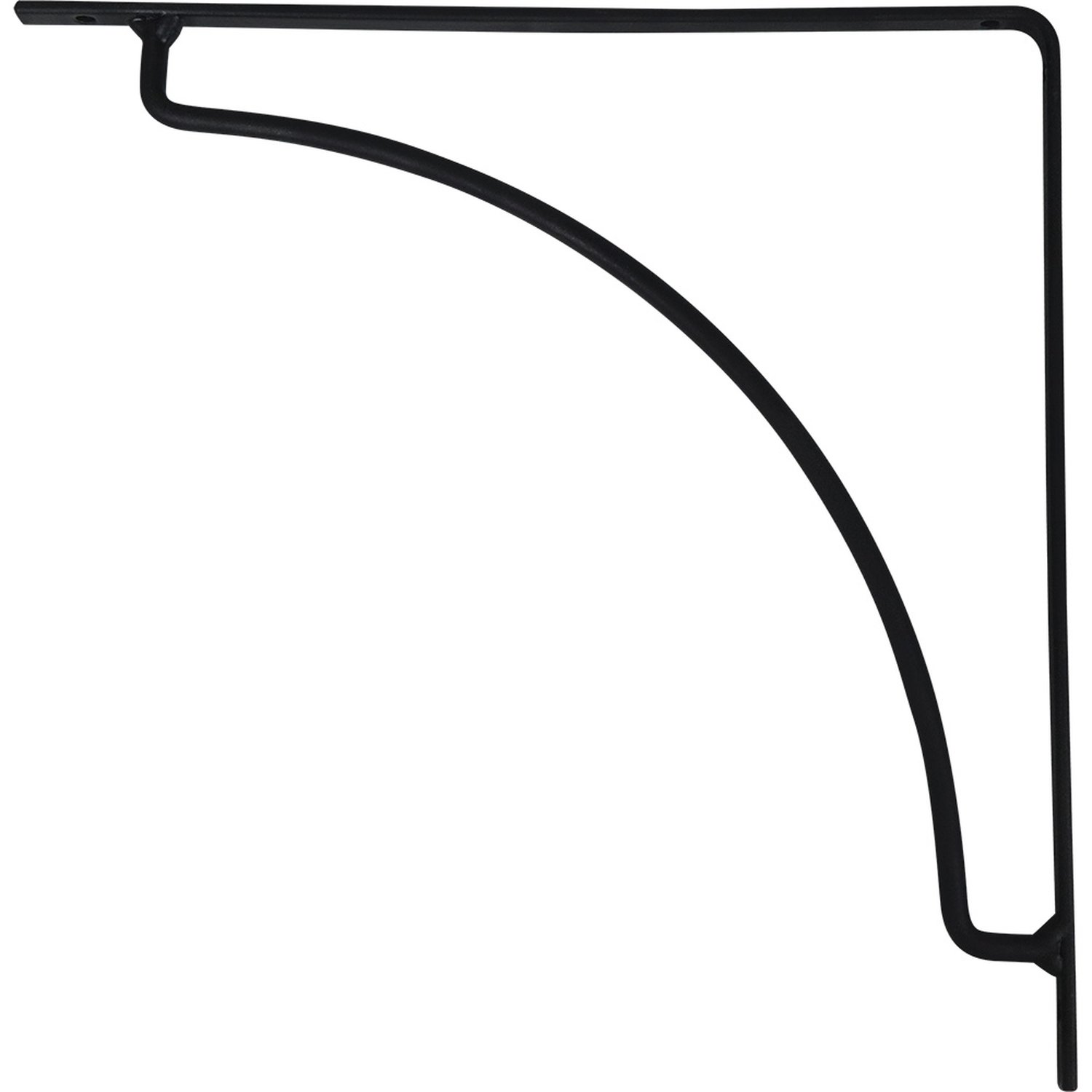 Suporte Concavo Para Prateleira De 20Cm Preto