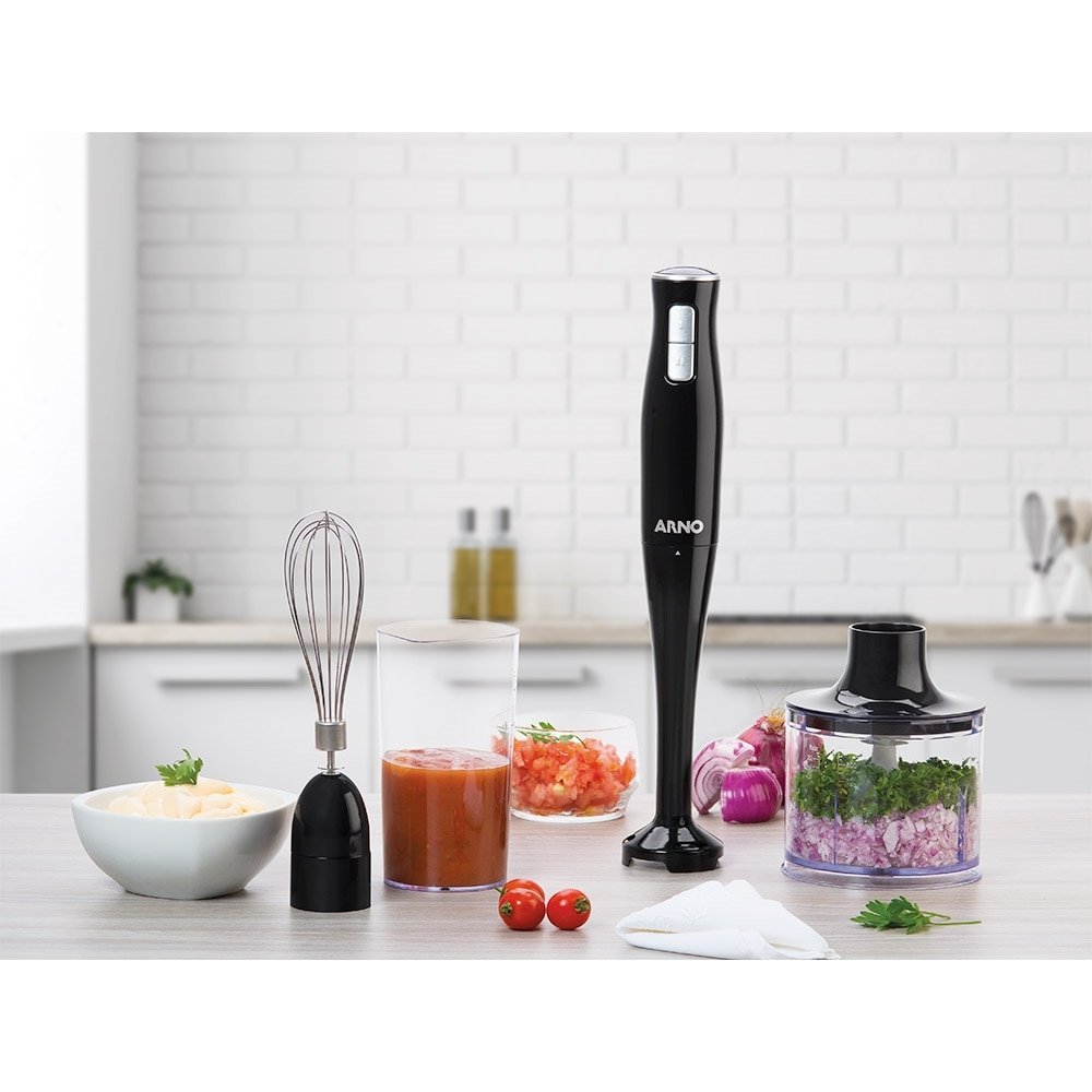 Mixer Arno Turbomix Pro 3 em 1 MX31 com Mini Processador 400W Preto 220V