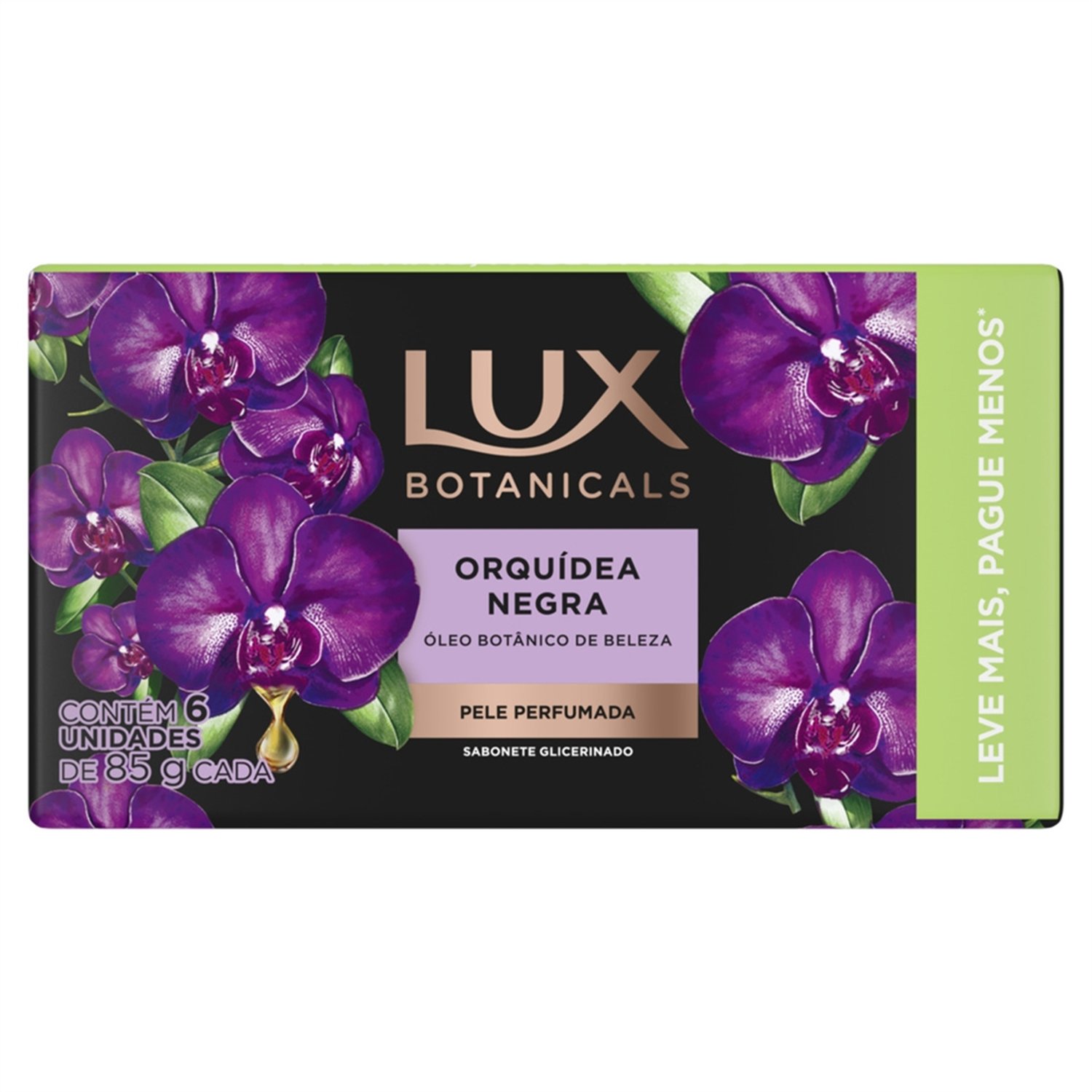 Sabonete Lux Botanicals Orquídea Negra 85g - Embalagem com 6 Unidades
