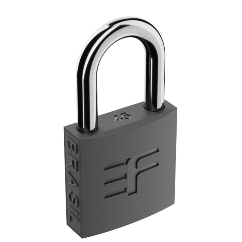 Cadeado 45Mm Latão Preto Fosco 3F