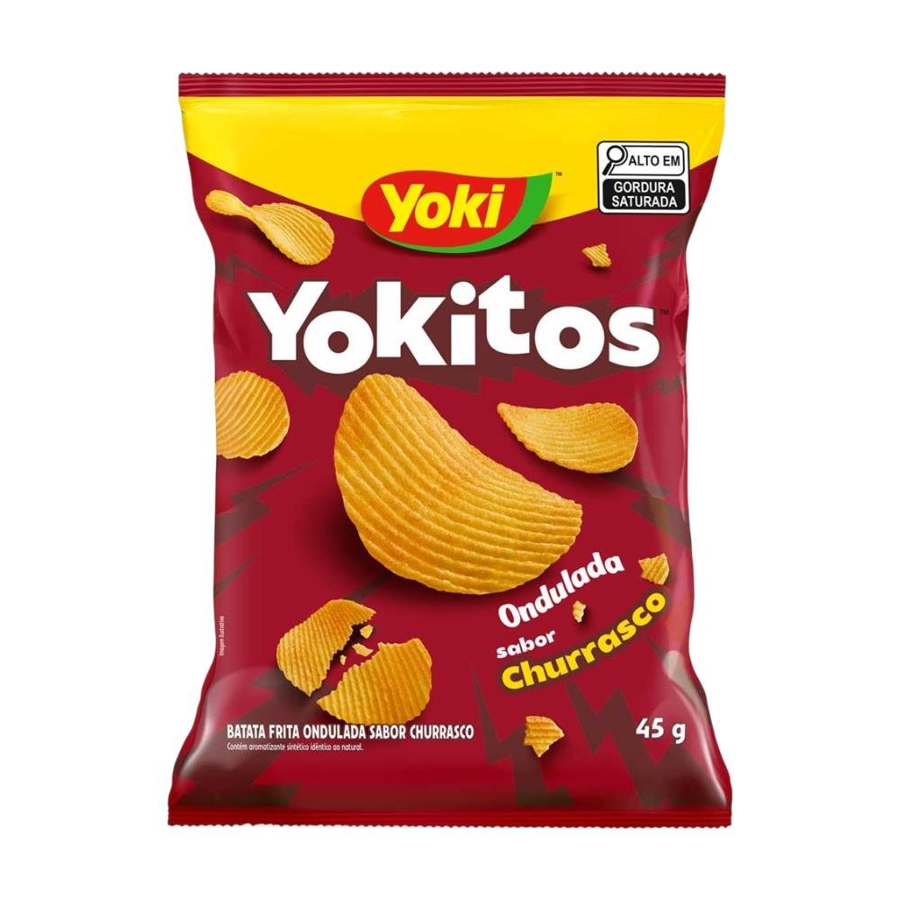 Batata Frita Ondulada Yoki Yokitos Sabor Churrasco Pacote 45G | Martins ...