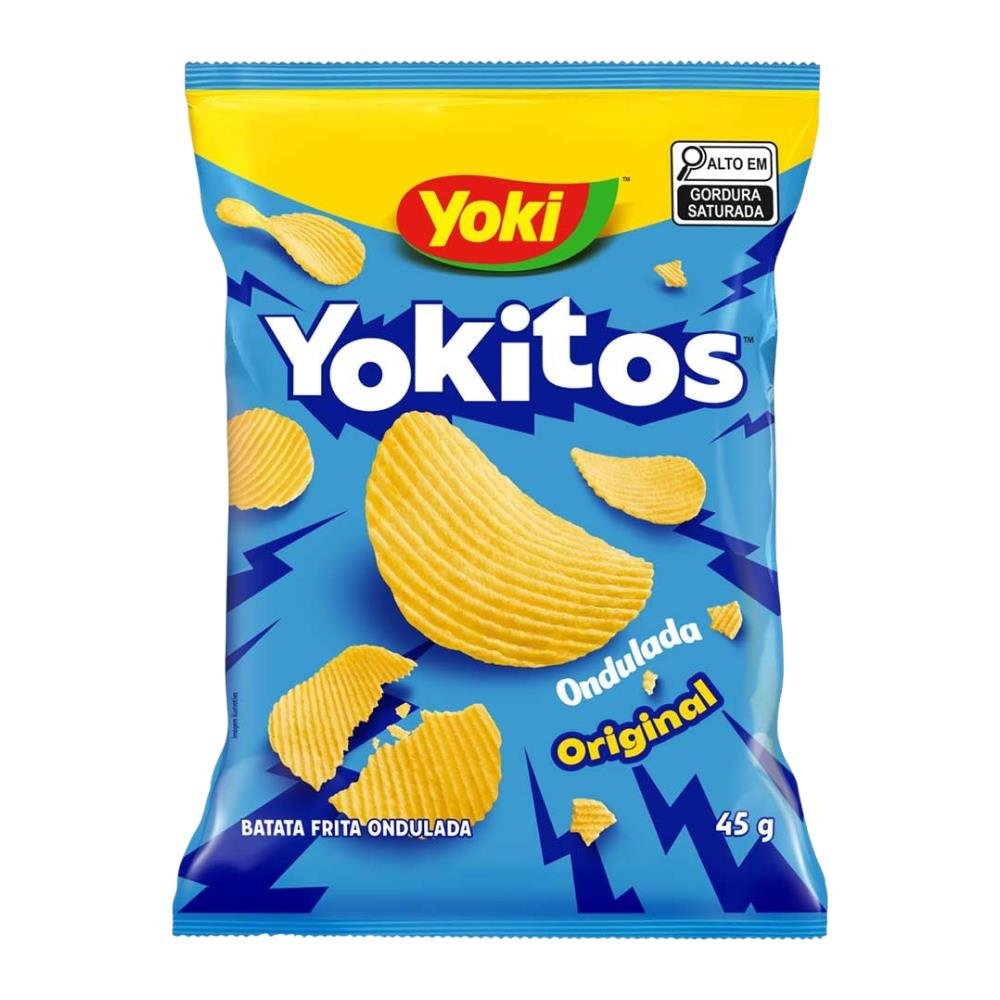 Batata Frita Ondulada Yoki Yokitos Sabor Com Sal Pacote 45G | Martins ...