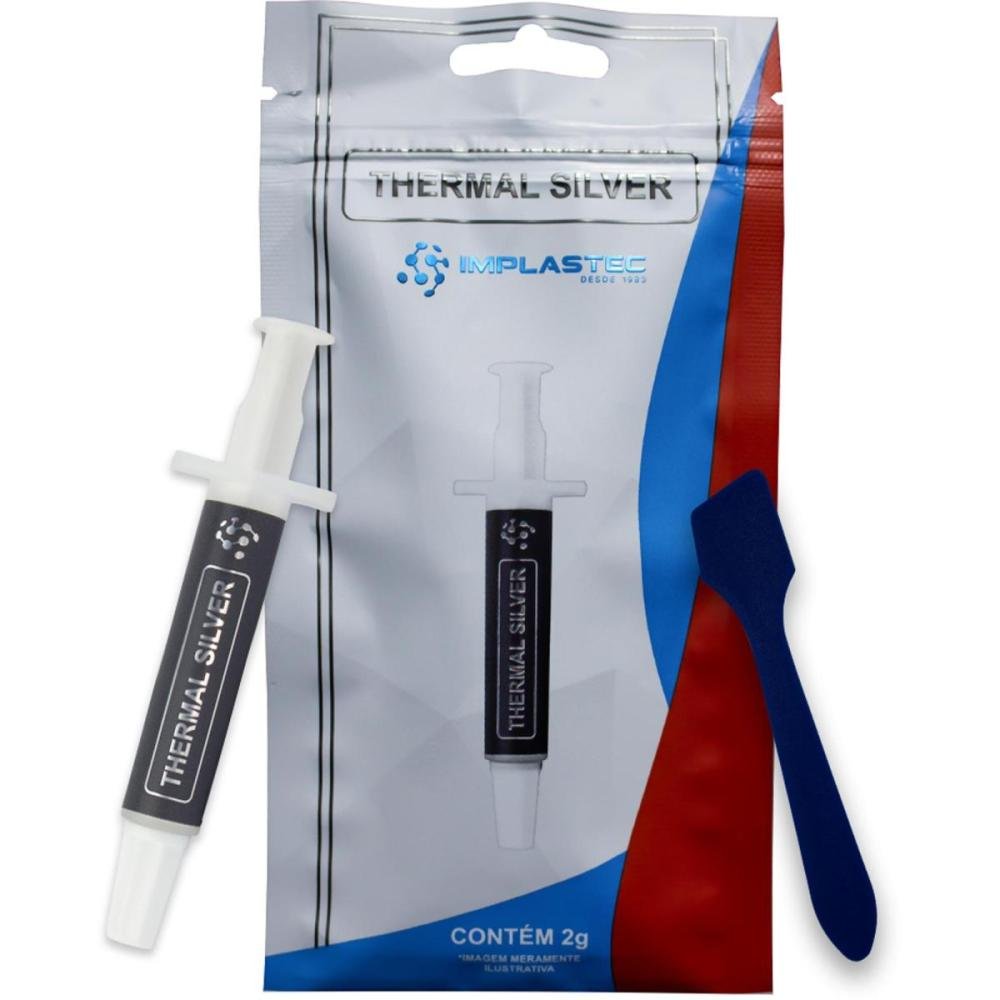 Pasta Térmica Thermal Silver Seringa 2G Implastec Un.Venda: Pc/1