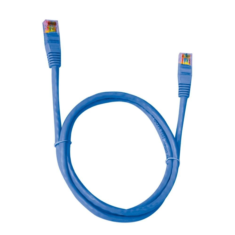 Cabo De Rede Plus Cable Patch Cord Cat5e C/Rj45 1,50 Metros Azul Pc-Ethu15bl