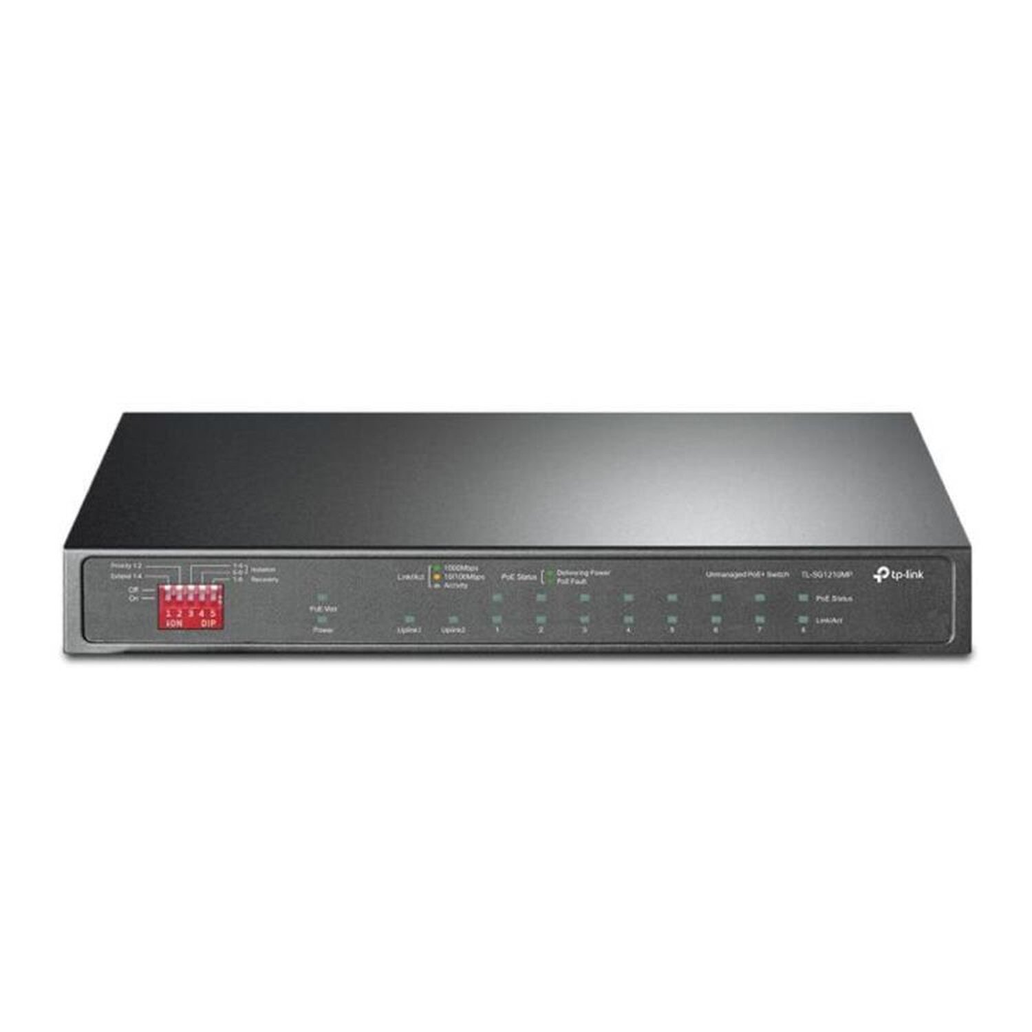 Switch 10 Portas Tp-Link Tl-Sg1210mp Gigabit C/9 Portas Poe+ + 1 Porta Sfp (Ver. 3.0)