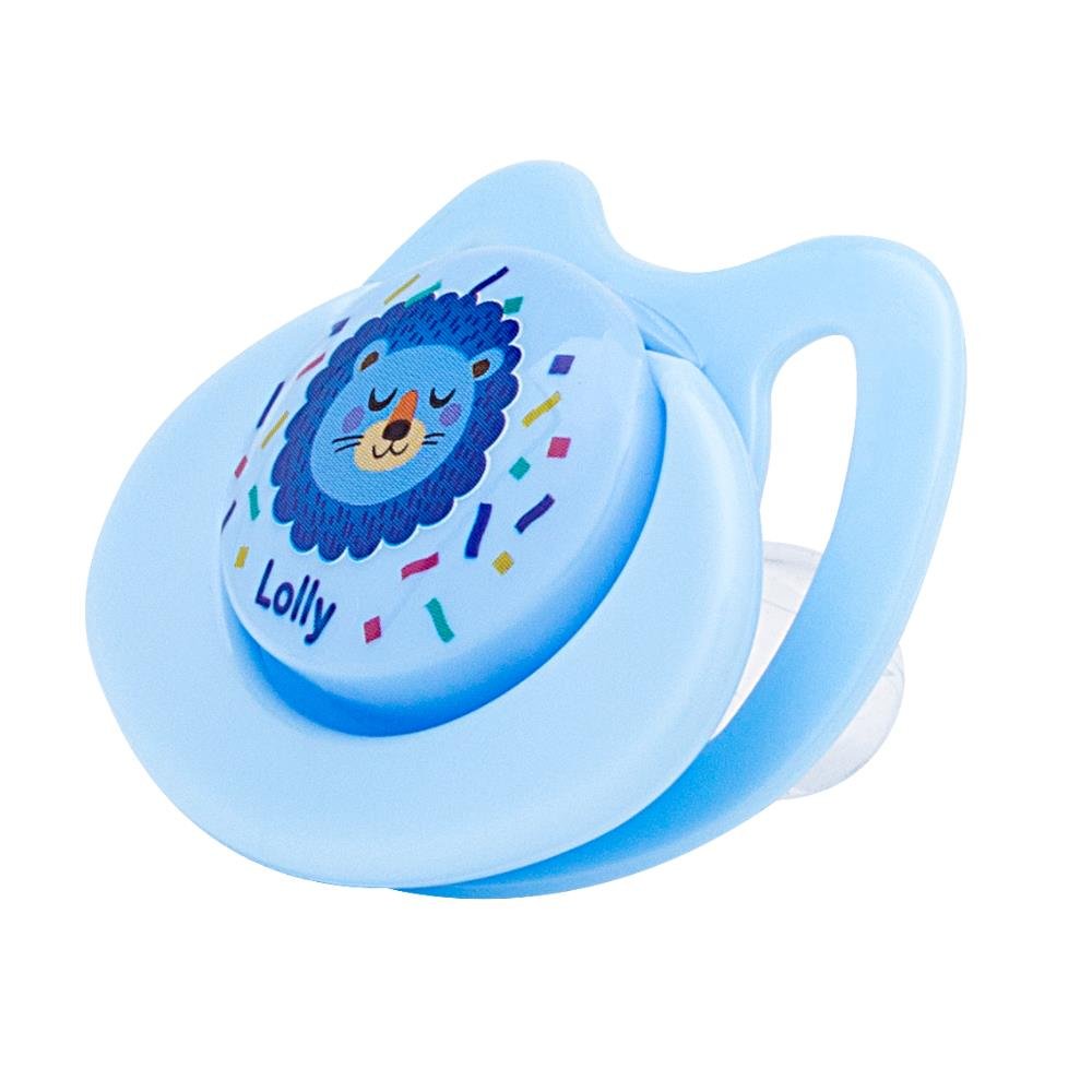 Chupeta Lolly Tamanho 1 Silicone Bico Ortodôntico Azul 0-6 Meses 4014-01