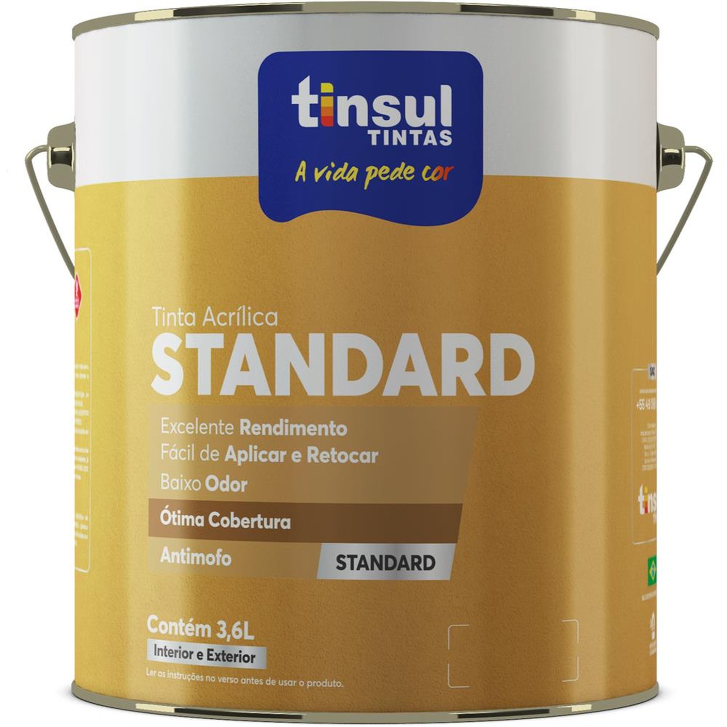 Acrílico Semi-Brilho Standard Camurça 3,6 L