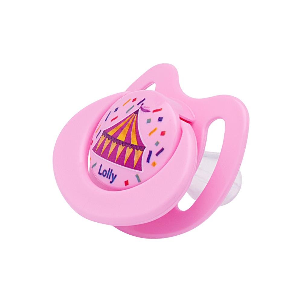 Chupeta Lolly Tamanho 1 Silicone Bico Ortodôntico Rosa 0-6 Meses 4014-01