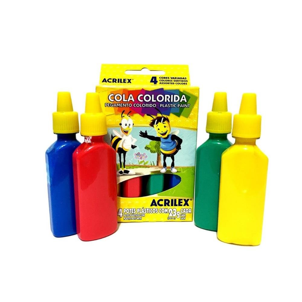 Cola Color 4 Cores 23g N°2604 Acrilex