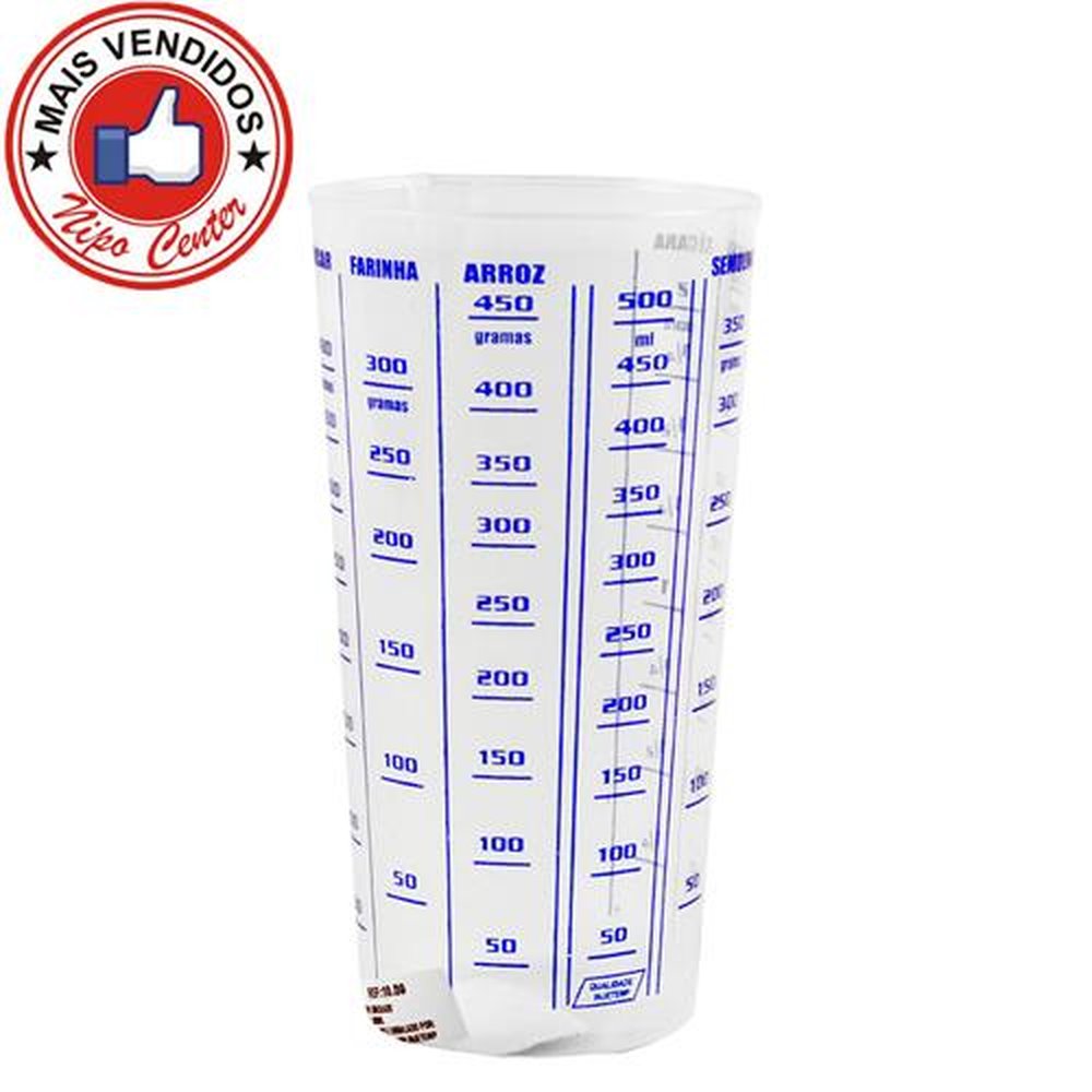 Copo Medidor 500Ml De Plástico