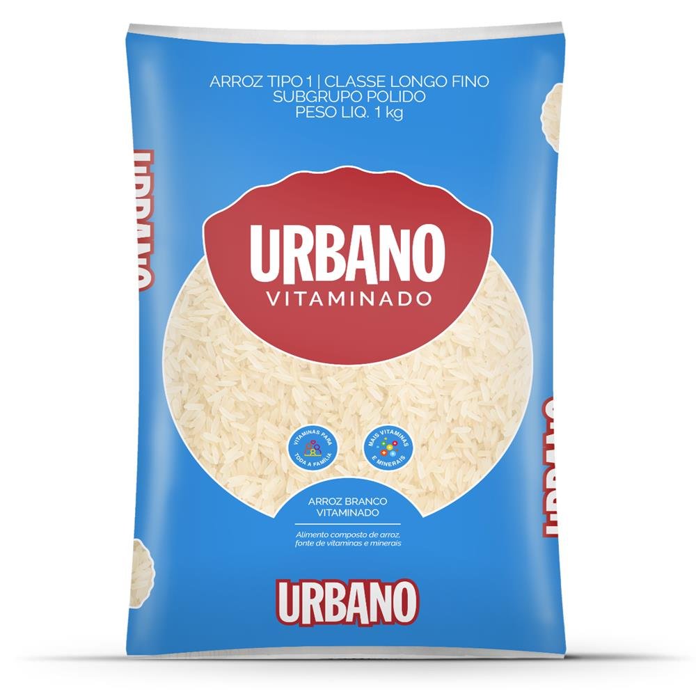 Arroz Urbano Vitamin. Bco Embalagem 10X1Kg