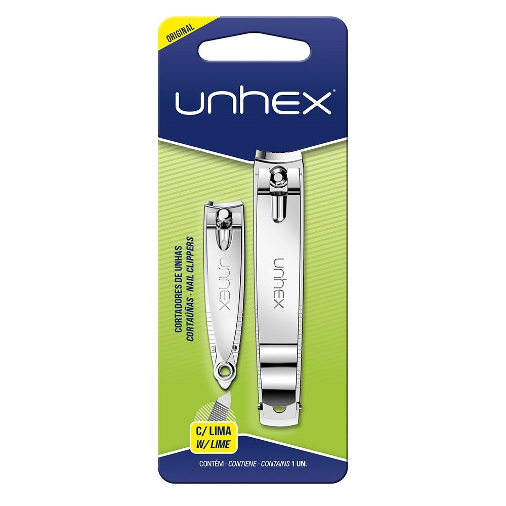 Cortador de Unha Unhex para Mãos e Pés Embalagem com 2 Unidades