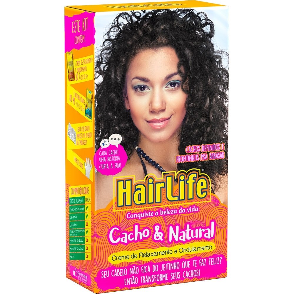 Alisante em Creme HairLife Cacho e Natural 160g