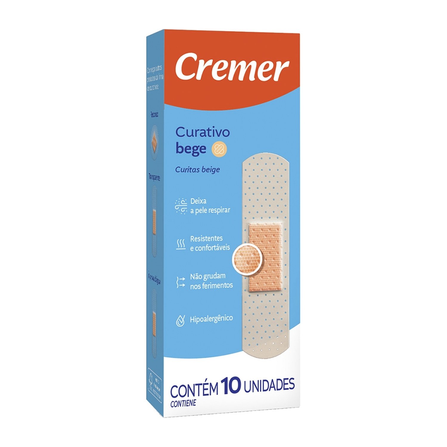 Curativo Cremer Care Bege Embalagem com 10 Unidades