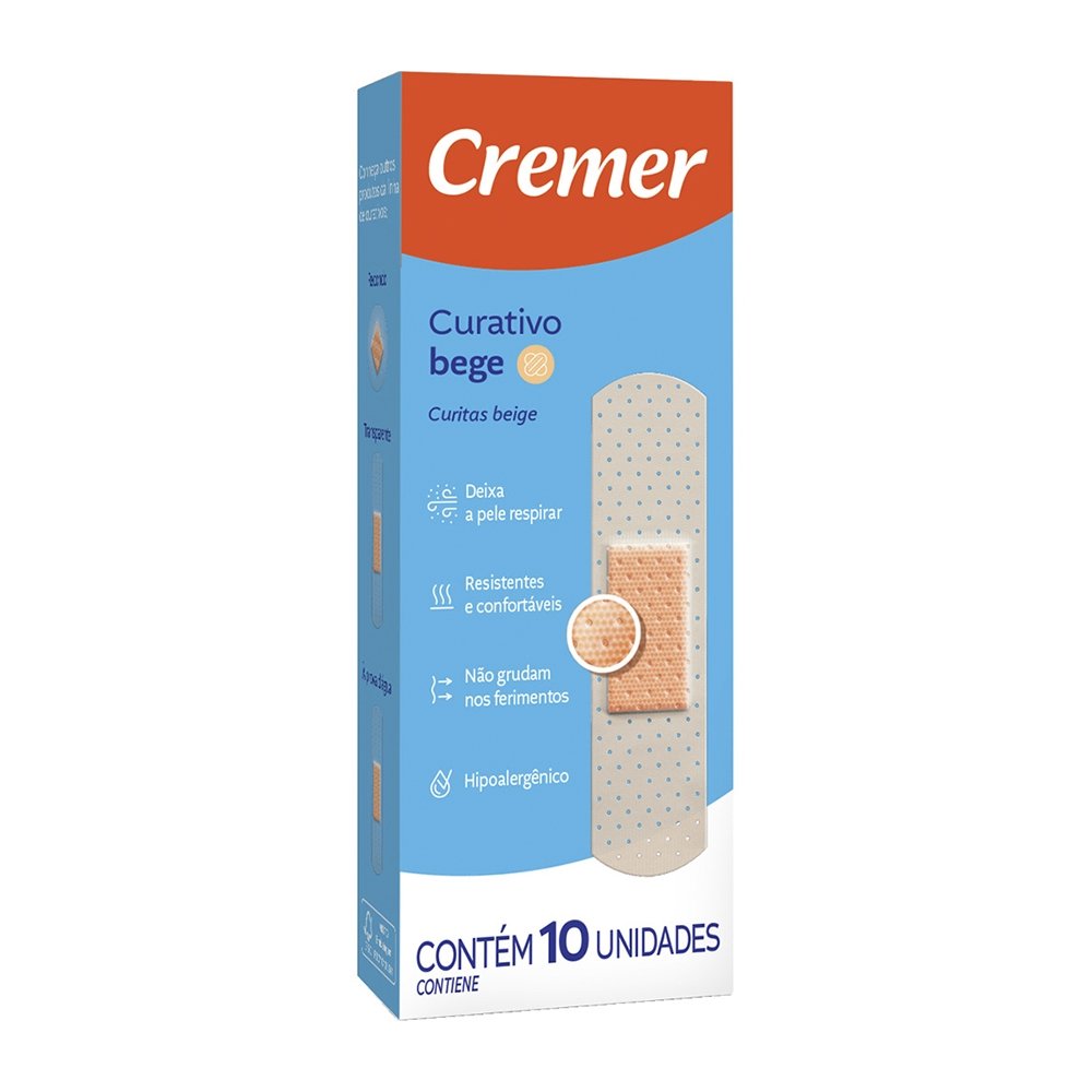 Curativo Cremer Care Bege Embalagem com 10 Unidades