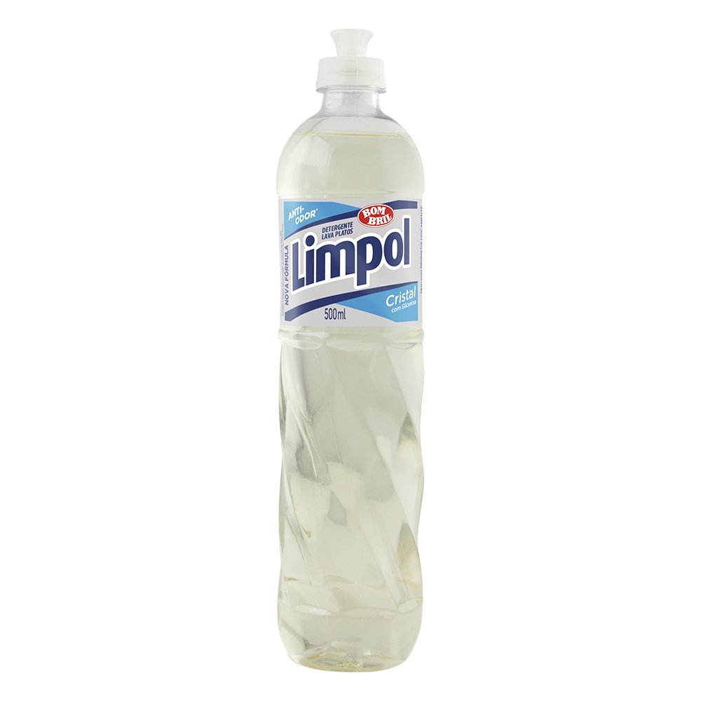 Detergente Limpol Natural Cristal 500ml - Embalagem com 24 Unidades