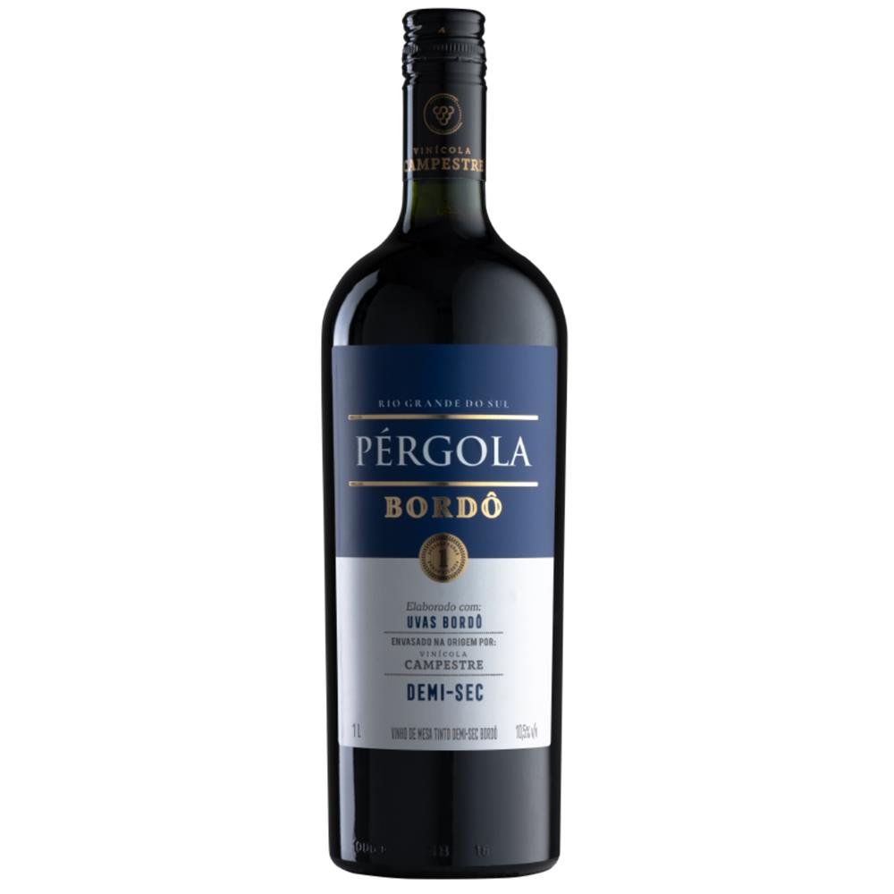 Vinho Pergola Bordo Demi-Sec 1L C/12 un
