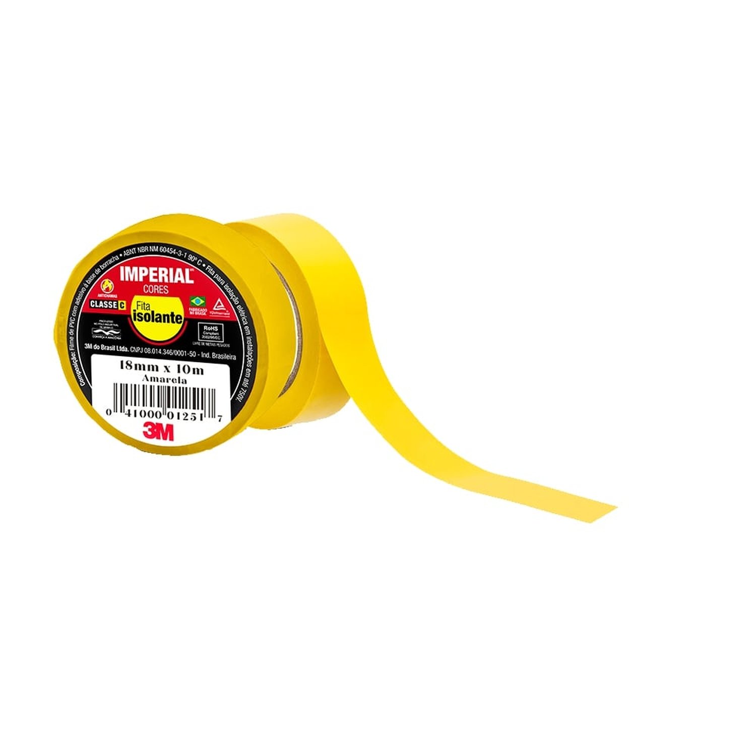 Fita Isolante 18mm x 10m Amarela 3M Imperial