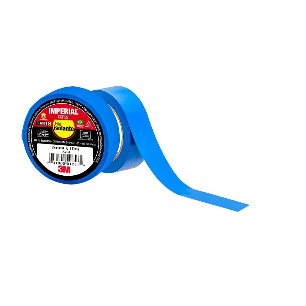 Fita Isolante 18mm x 10m Azul 3M Imperial