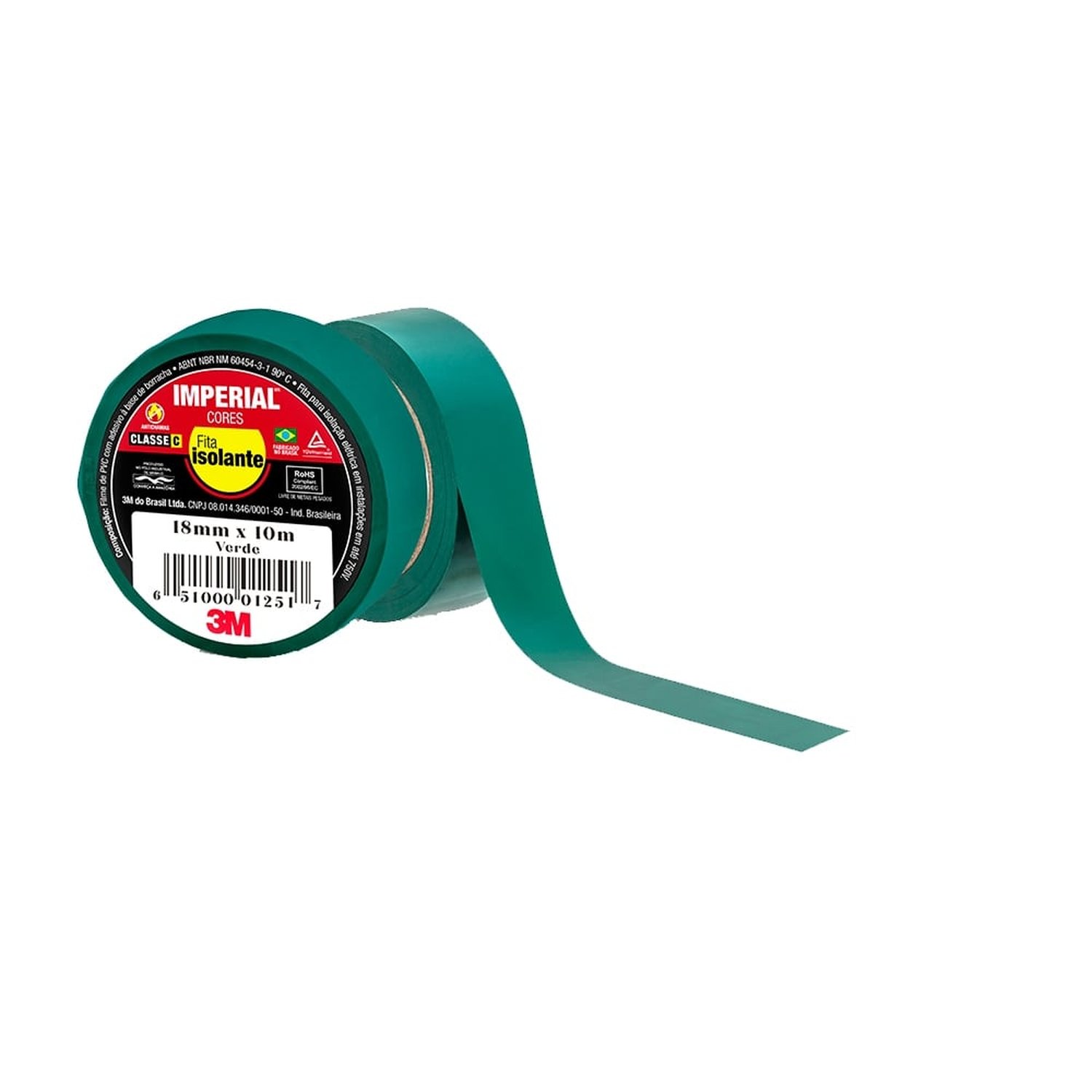 Fita Isolante 18mm x 10m Verde 3M Imperial