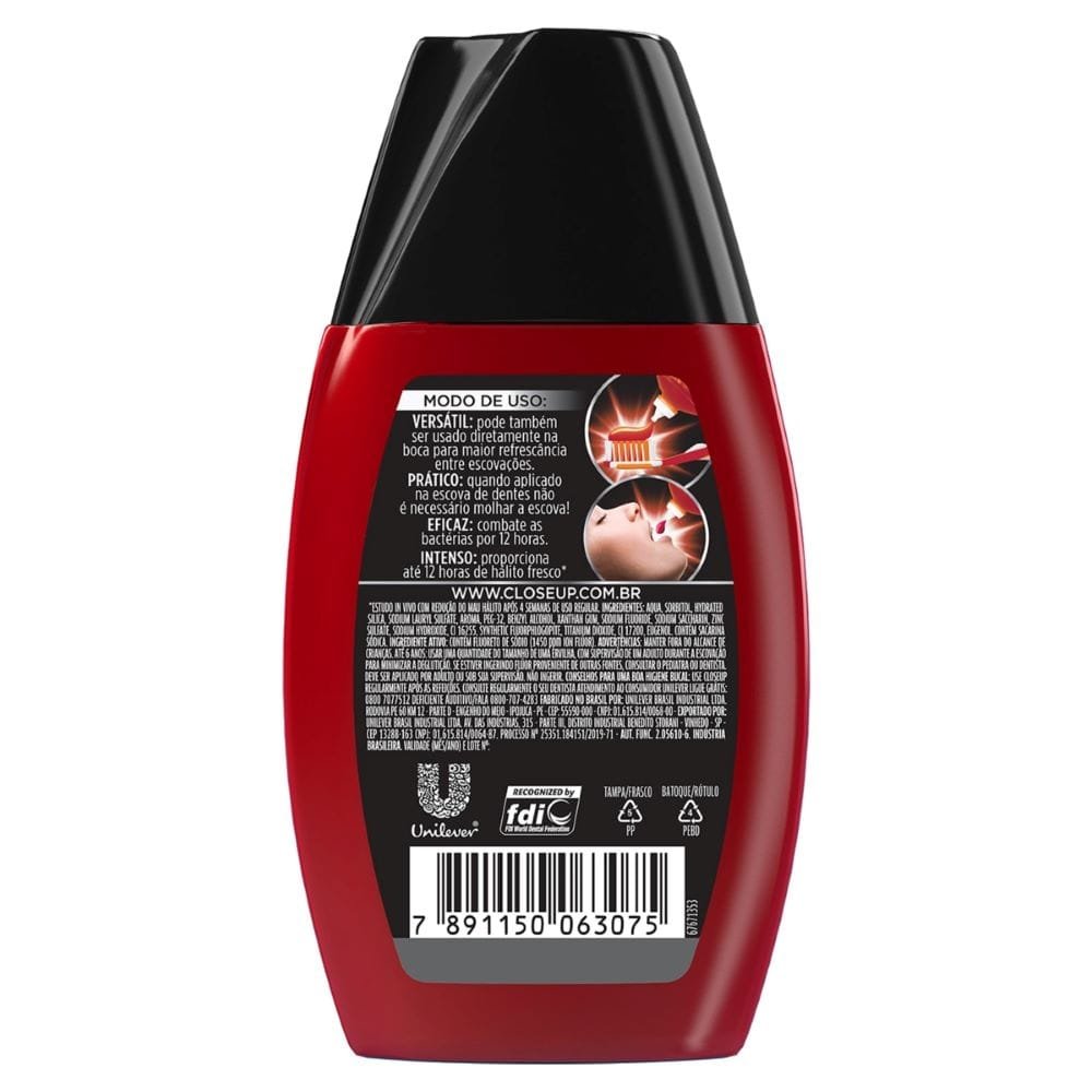 Creme Dental Close-Up Liquifresh Red Hot 100grs