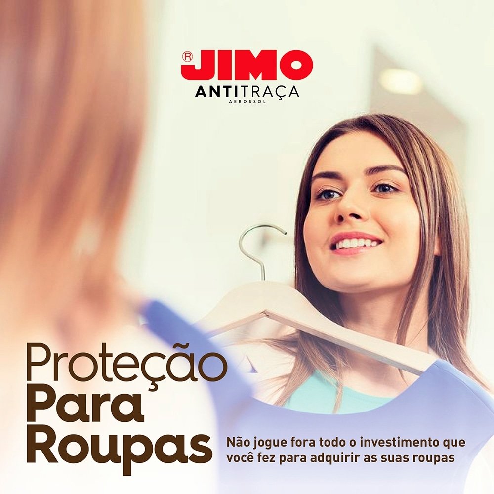 Jimo Anti-Traça Aerossol 300ml/175g Contra Traças de Roupas e Livros