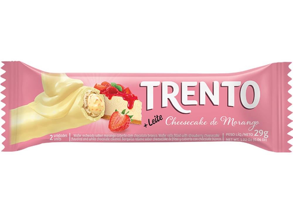 Wafer Trento Cheesecake Morango 29G