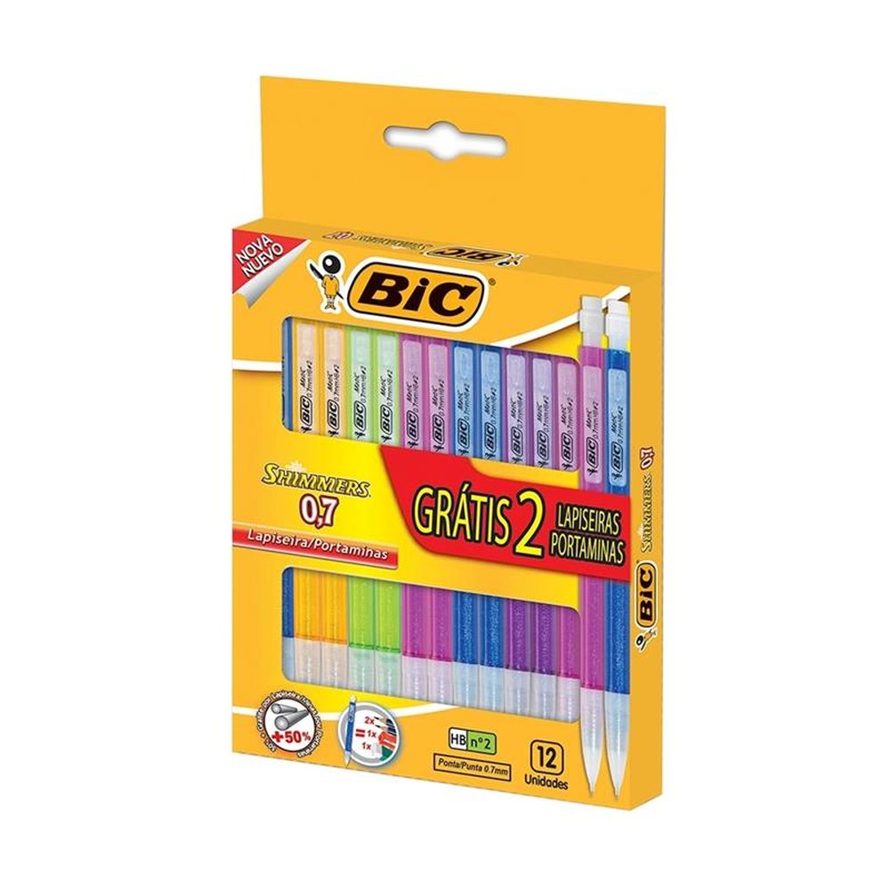 Lapiseira Bic Colorida Shimmers 0.7 1X14