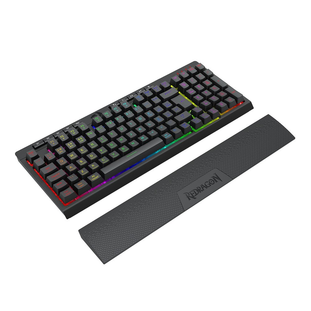 Teclado Gamer Membrana Sem Fio Shiva Pro 98 Rgb, Preto, Abnt2, K515rgb-Pro Pt, Redragon