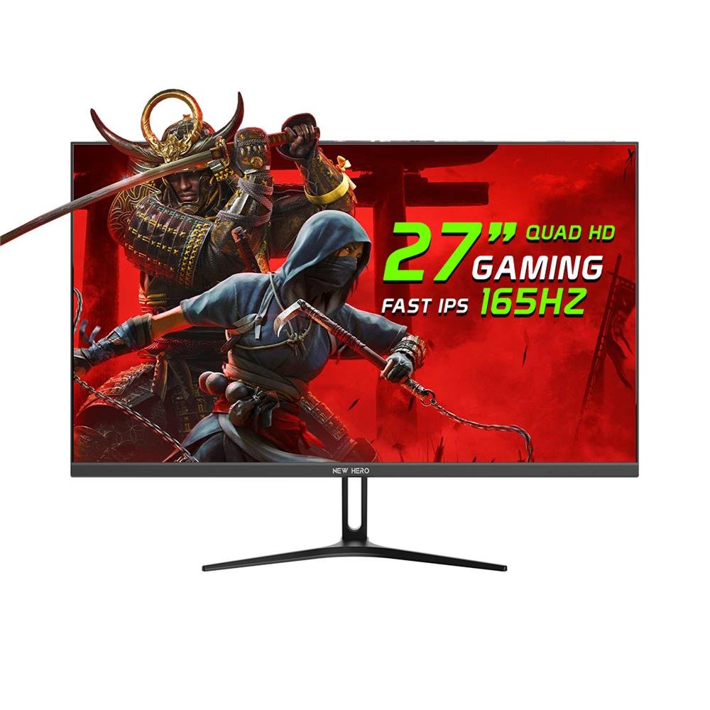 Monitor Gamer New Hero Blade Titan 27", Ips, Quad Hd, 165Hz, Freesync, Hdmi E Display Port, Preto