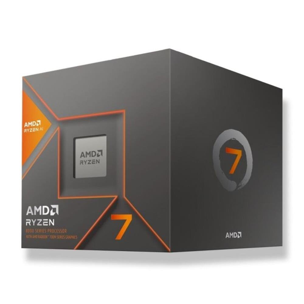 Processador Amd Ryzen 7 8700G Box (Am5/8 Cores/16 Threads/5.1Ghz/24Mb Cache/Amd Radeon/Amd Ryzen Ai/Sem Cooler)