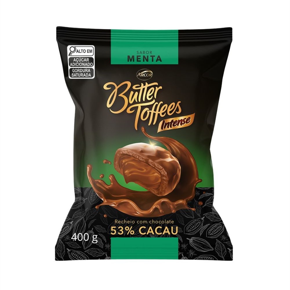 Bala Arcor Butter Toffees Menta 400g