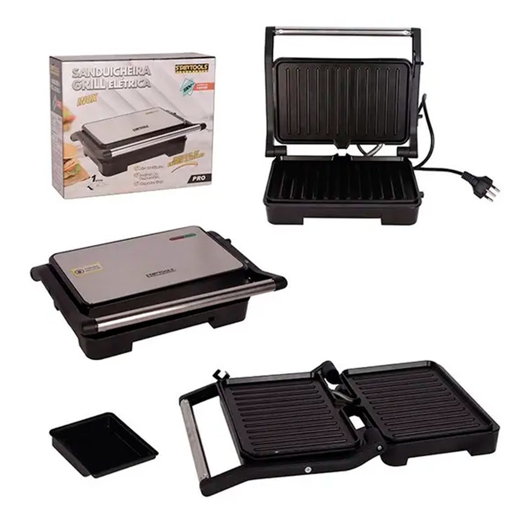 Sanduicheira Grill Eletrica Pressão 220V Ar0767 Startools