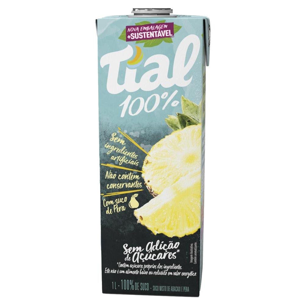 Suco Tial Misto Abacaxi E Pera 100% Suco Sem Adicao De Acucar 1 Litro ...