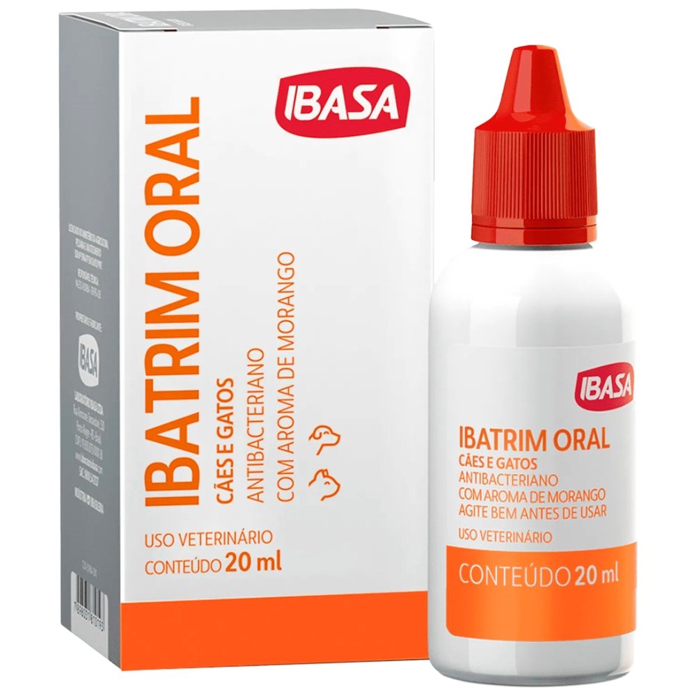 Antibacteriano Ibatrim Ibasa Oral para Cães e Gatos 20ml