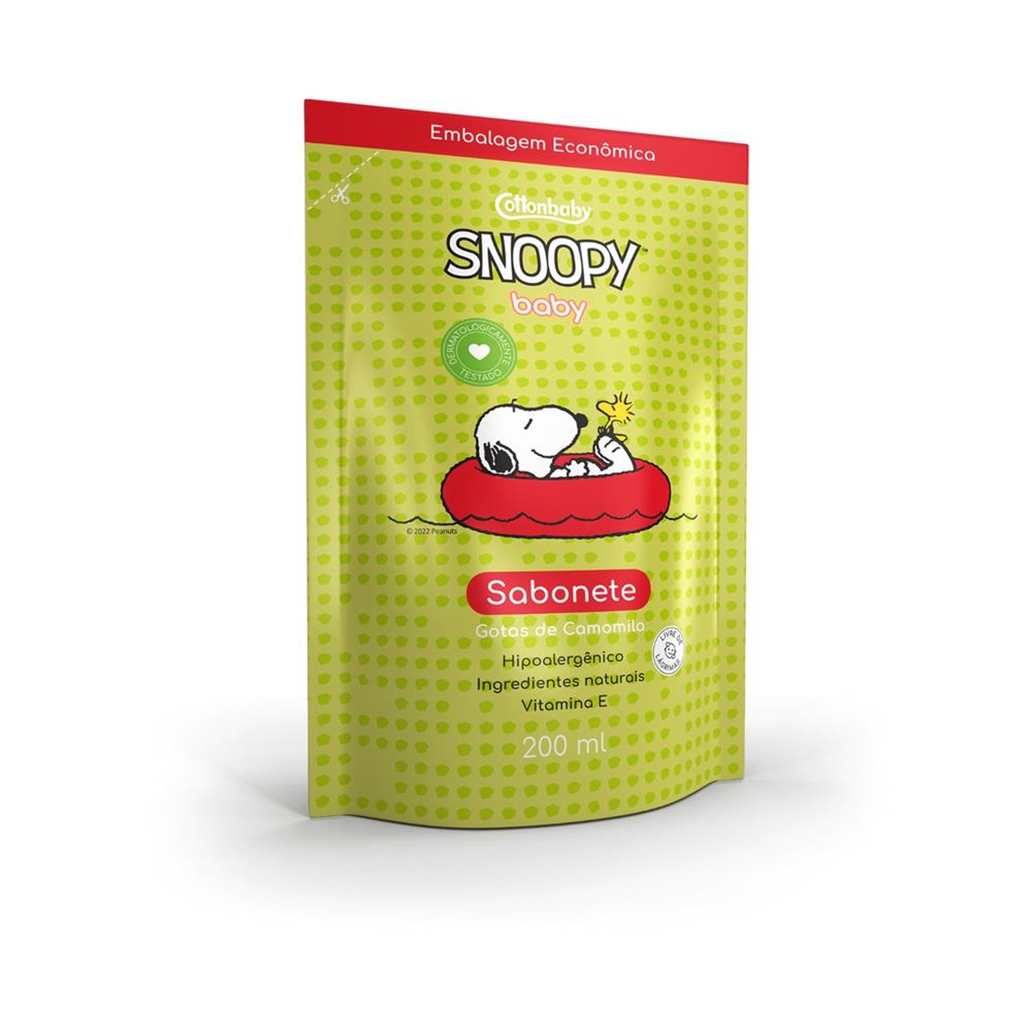 Refil Sabonete De Camomila Snoopy 200Ml - Cottonbaby Snoopy