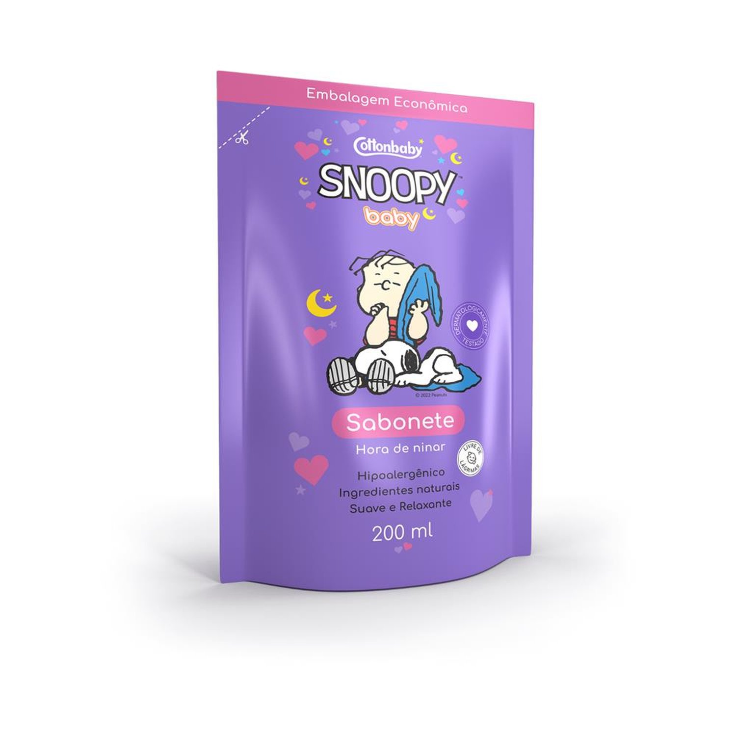 Refil Sabonete Hora De Ninar Snoopy 200Ml - Cottonbaby Snoopy
